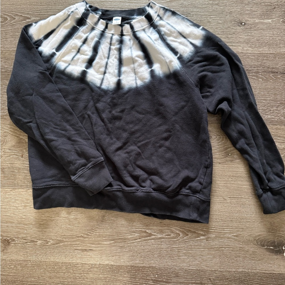 Old Navy Blue and White Tie-Dye Sweatshirt
